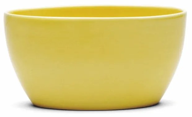 Bol oval din gresie Kähler Design Ursula, 17 x 11,5 cm, galben