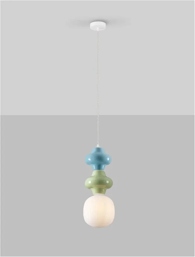 Pendul ceramic design modern CHIC verde/ albastru