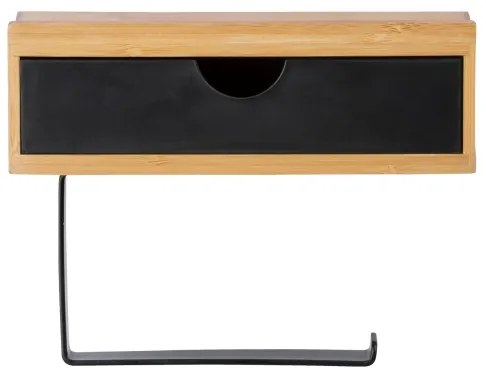 WENKO 24754100 - Suport pentru hârtie igienică BAMBUSA 18,5x14 cm maro/negru