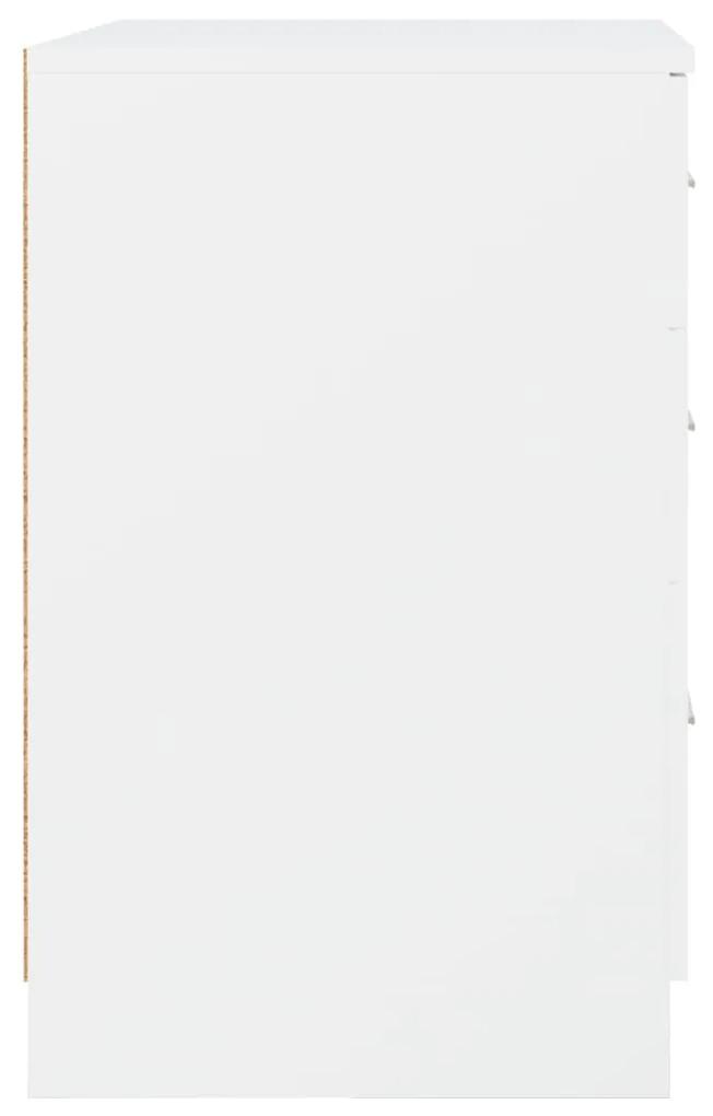Noptiera, alb, 40x40x63 cm, lemn compozit Alb, 1
