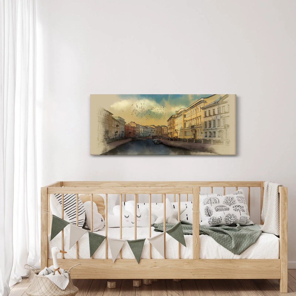 Tablou - Râul Moyka, Sankt Petersburg, Rusia (120x50 cm)