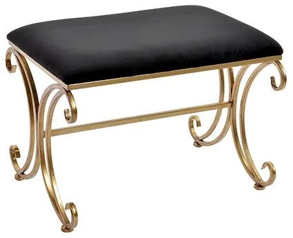Taburet Golden Charm din metal auriu cu negru 47 cm