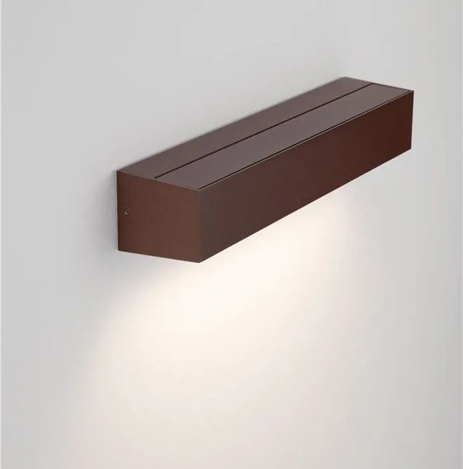 Aplica exterior corten liniara 38cm IP65 LED CCT PRISMATIC