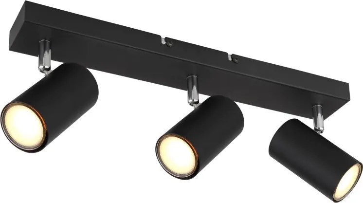 Plafoniera cu 3 spoturi directionabile design modern ROBBY negru mat