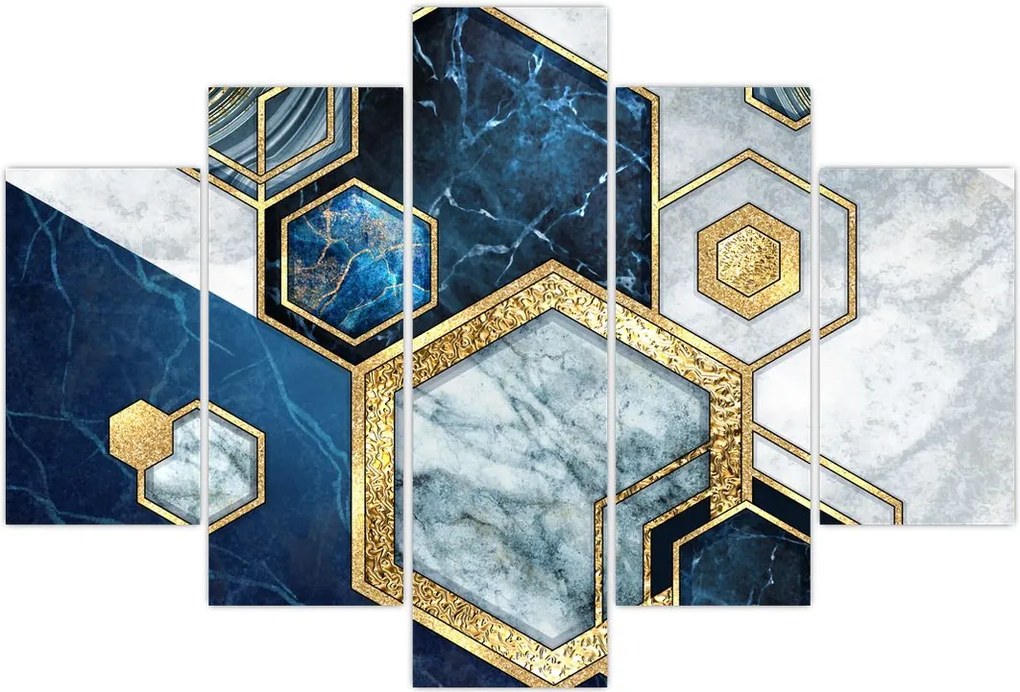 Tablou - Hexagoane de marmură (150x105 cm)