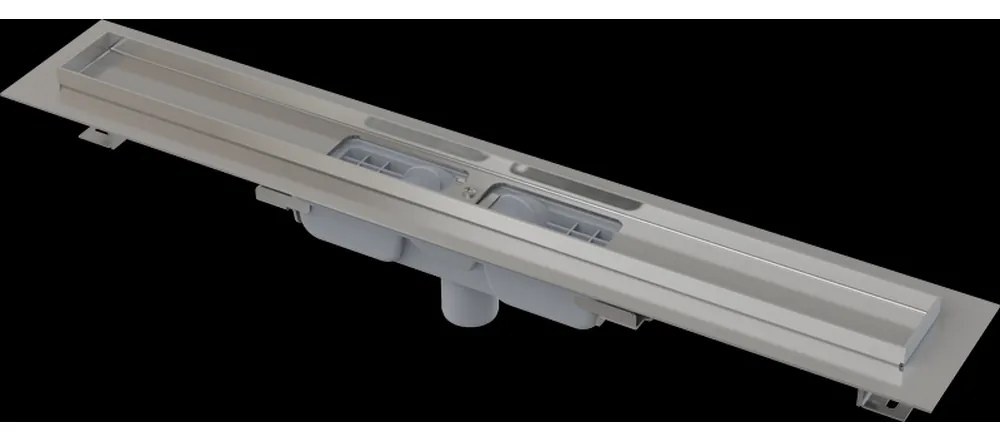 Rigola de dus 115 cm, cu margine pentru gratar perforat, otel inoxidabil 1150 mm