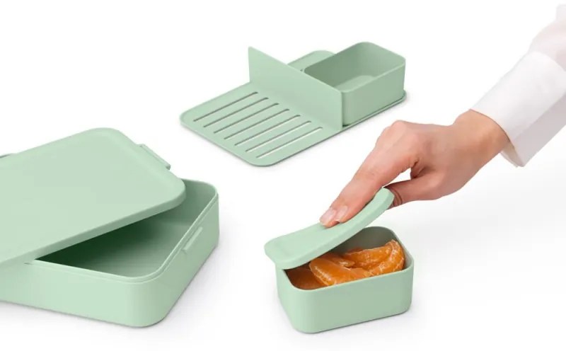 Cutie pentru alimente Brabantia Make&Take 1006291, 2 L, Cu separatoare, Inchidere etansa, Fara BPA, Verde