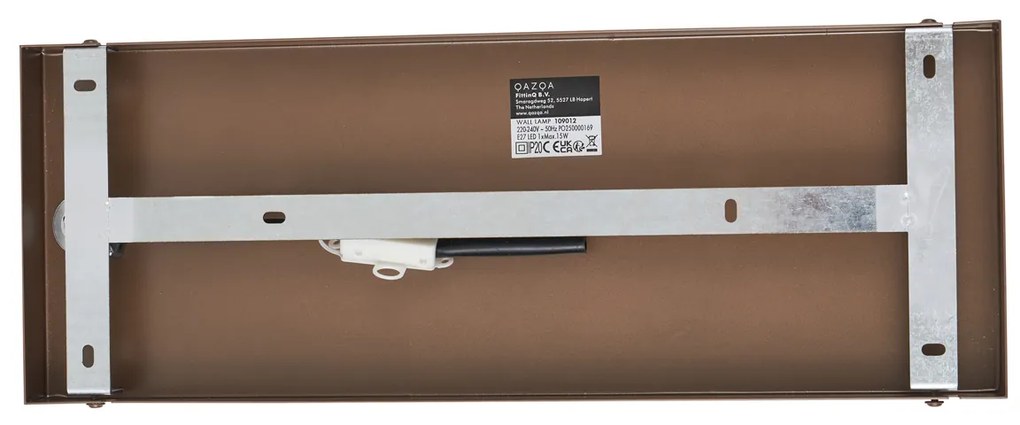 Lampă de perete Hotel Chic bronz închis cu sticlă ambră - Stavelot