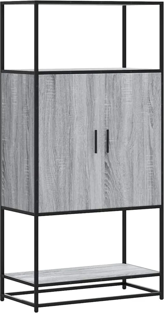 vidaXL Dulap nalt gri Sonoma 68x35x139 cm lemn prelucrat