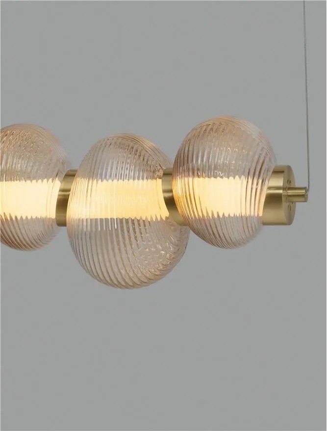 Lustra suspendata LED design modern Leda auriu