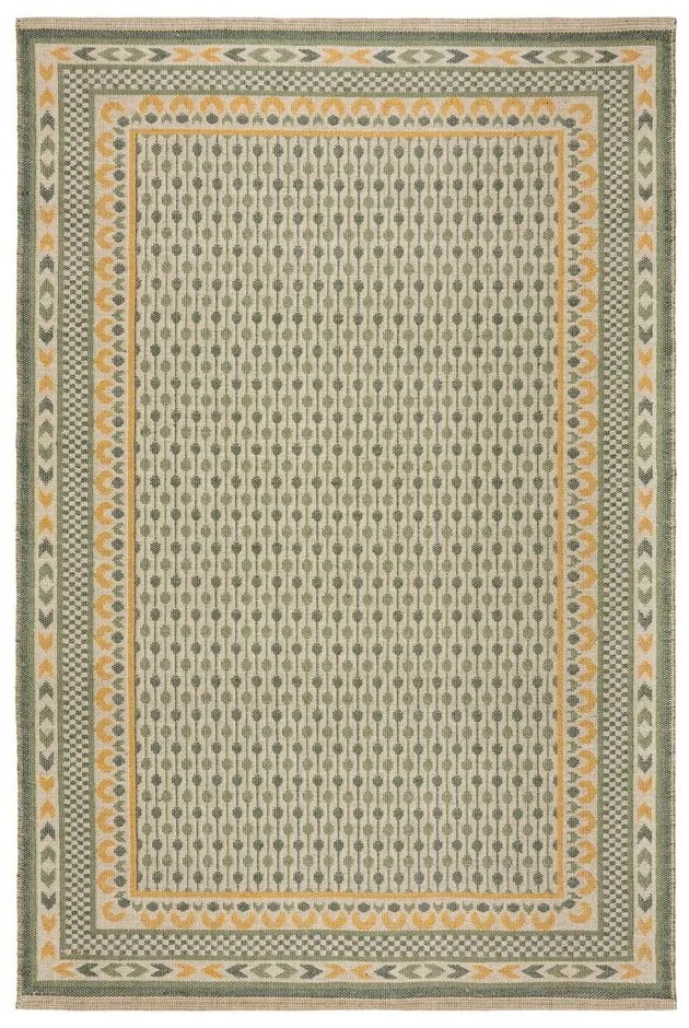 Covor verde din amestec de iută 120x170 cm Mara Jute Border – Flair Rugs