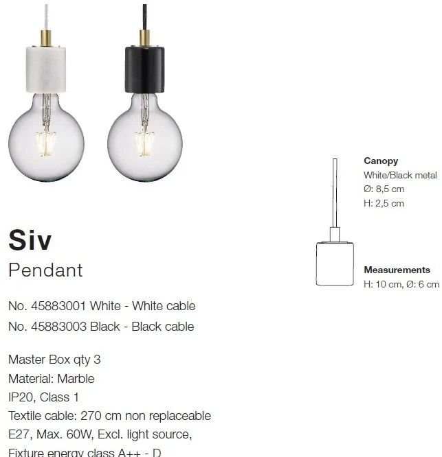 Pendul design decorativ Siv, alb 45883001 NL