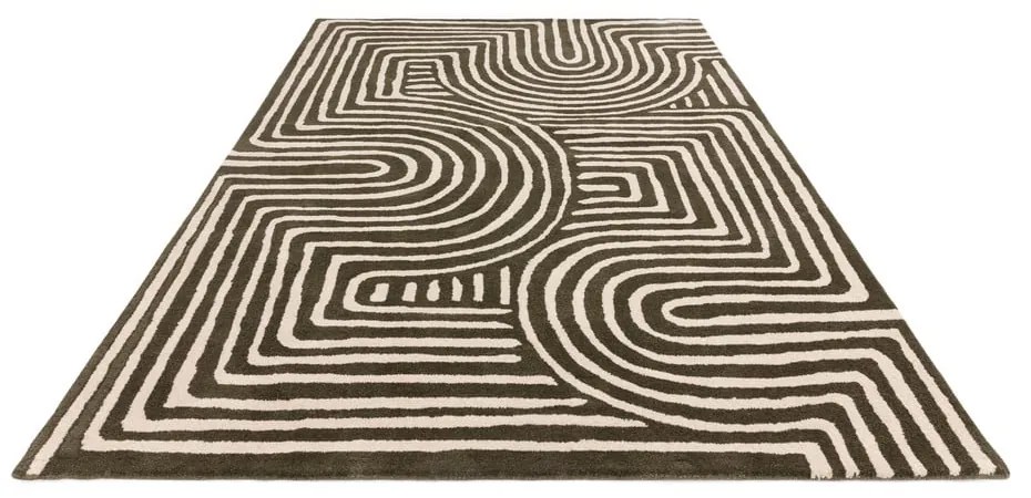 Covor verde handmade din lână 120x170 cm Reef – Asiatic Carpets