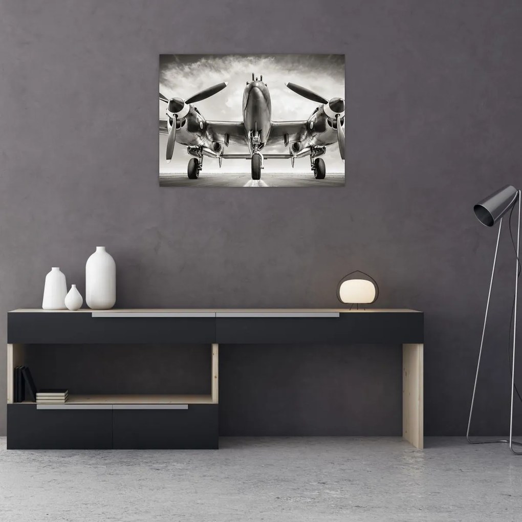 Tablou pe sticlă - Warbird (70x50 cm)