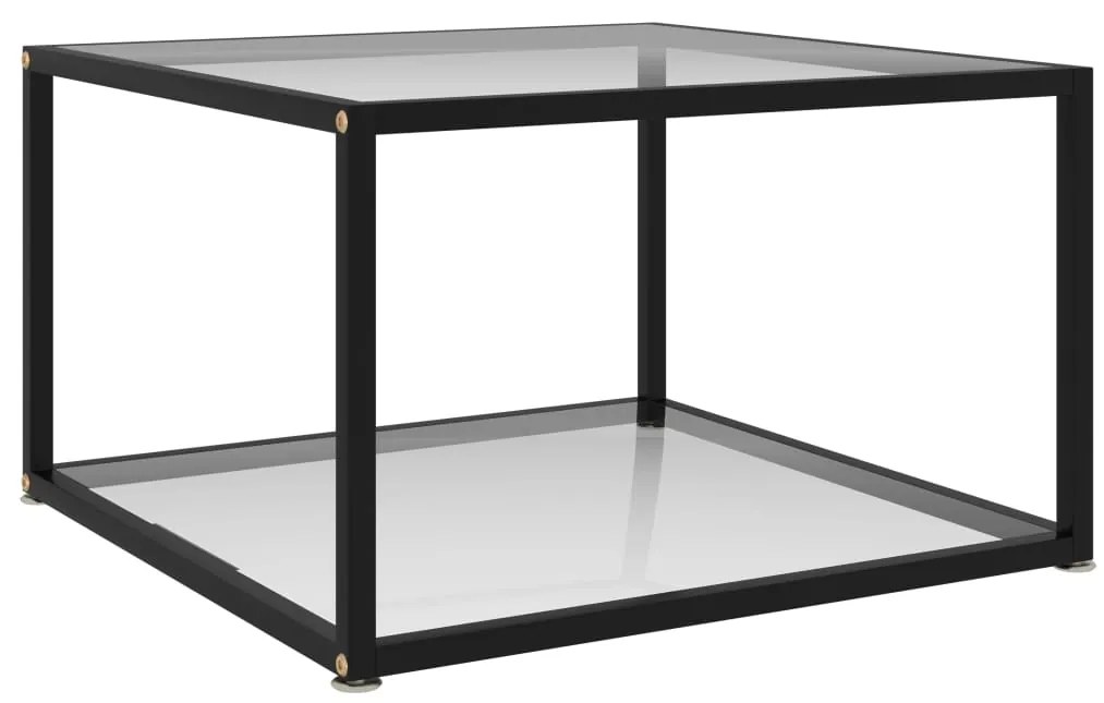 vidaXL Măsuță de cafea, transparent, 60x60x35 cm, sticlă securizată