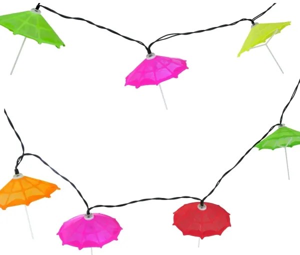 Șir solar LED 10xLED/1,2V 300mAh 3,8m IP44 pentru umbrele