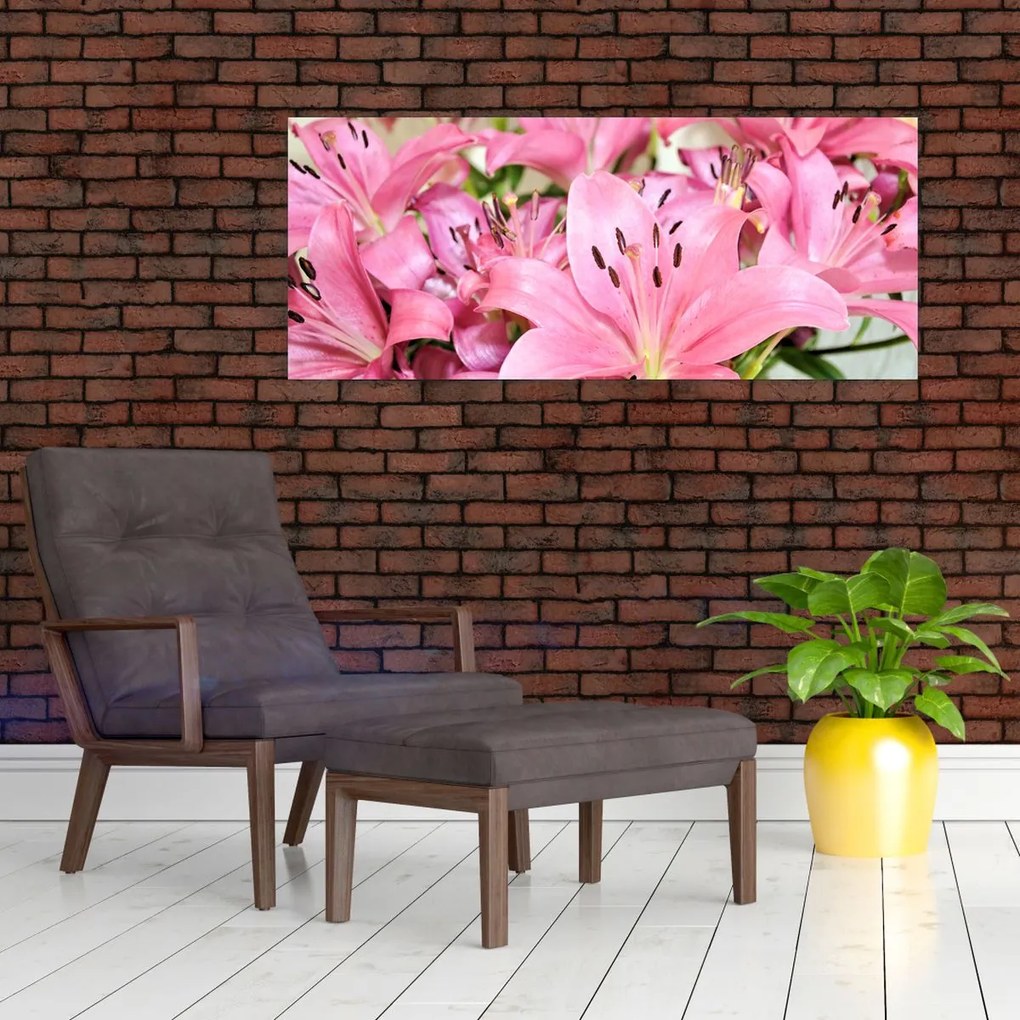 Tablou - Liliac roz (120x50 cm)