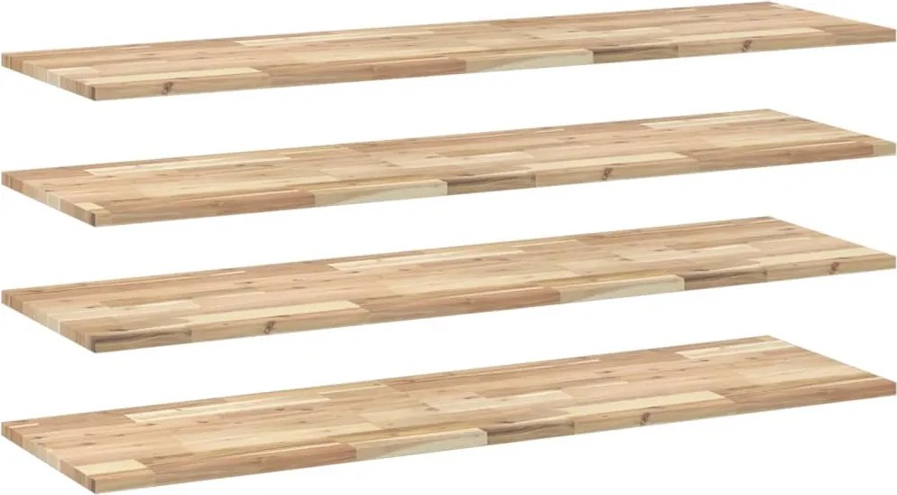 vidaXL Rafturi plutitoare 4 buc. 140x40x2cm lemn masiv acacia netratat