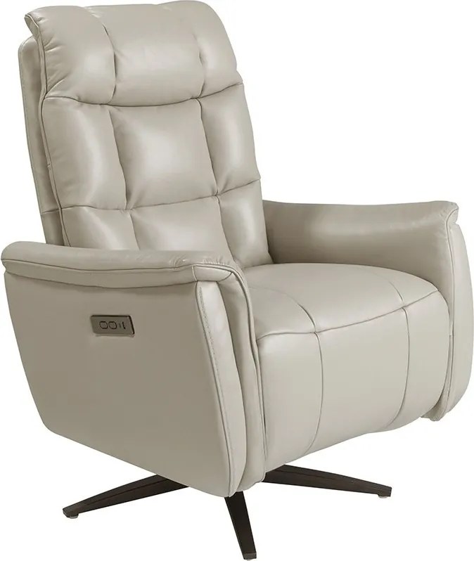Fotoliu design LUX cu functia relax Cowhide Grey leather
