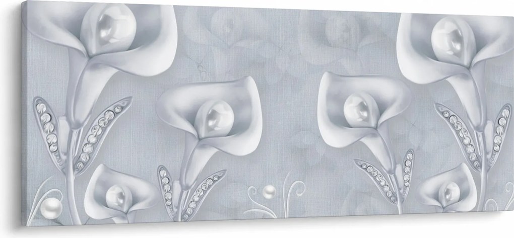 Tablou - Flori de perle (120x50 cm)