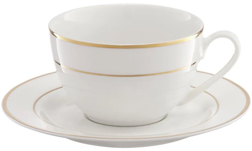 Set servire ceai sau cafea, 12 piese, 6 persoane, Aura Gold