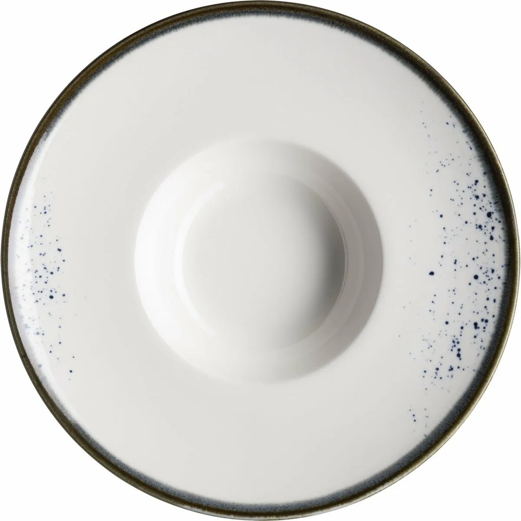 Mäser Farfurie Gourmet Pintar Alb puncte albastre26 cm