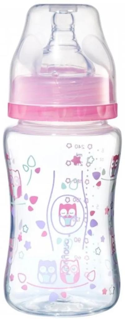 BabyOno Sticla anticolica cu largi gât Baby Ono - roz