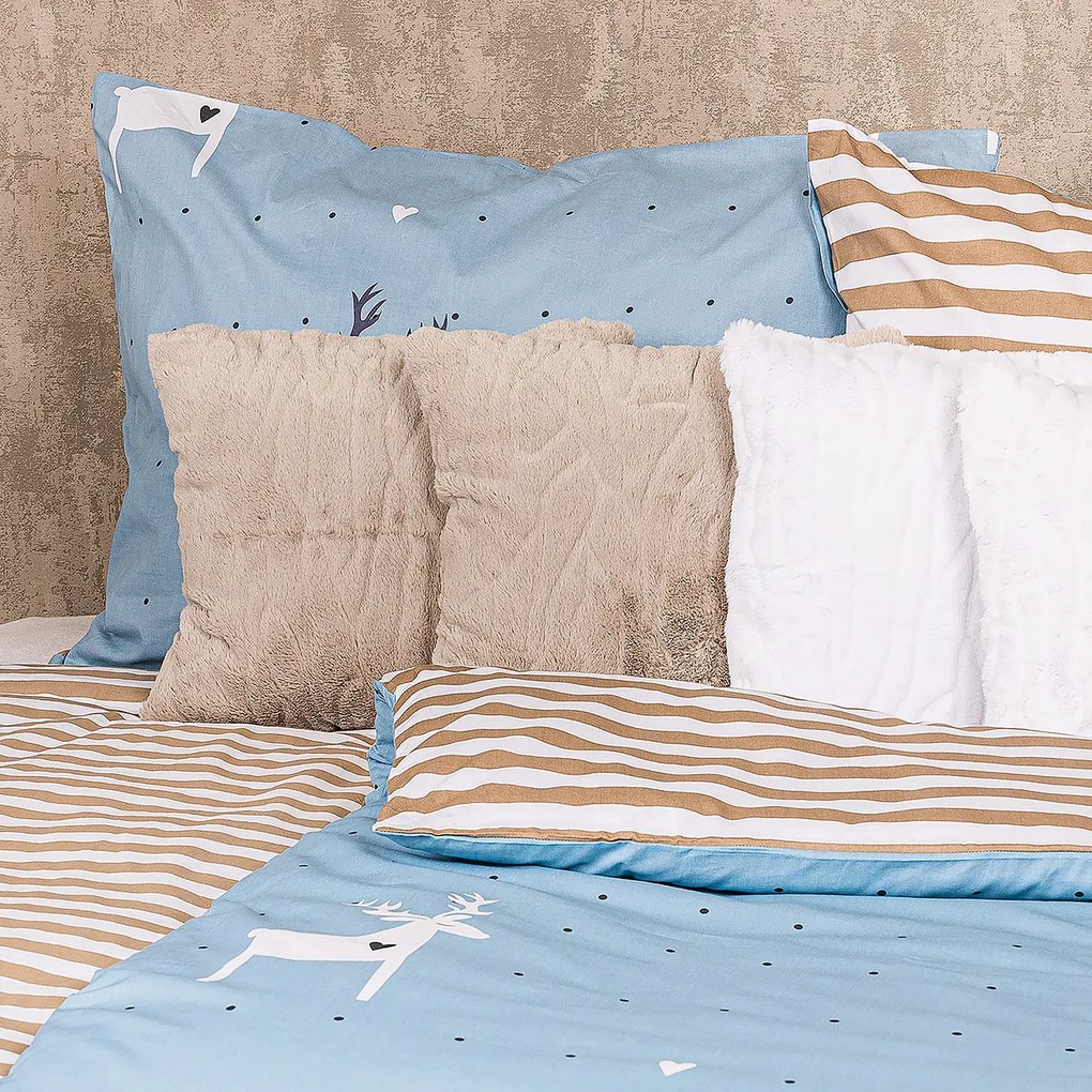 Lenjerie de pat din bumbac 4Home Deer, 160 x 200 cm, 70 x 80 cm