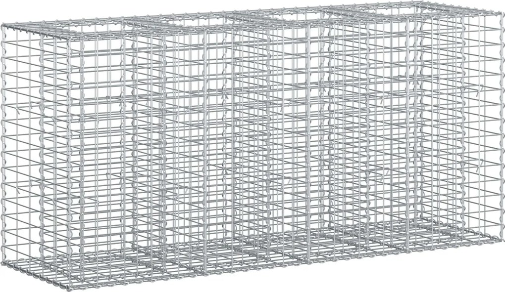vidaXL Pat ridicat din gabion Argintiu 170 x 50 x 80 cm