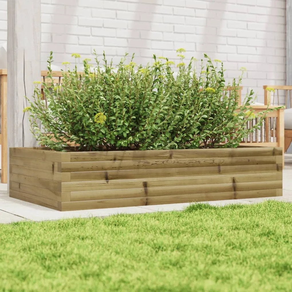 vidaXL Jardinieră de grădină, 110x60x23 cm, lemn de pin impregnat