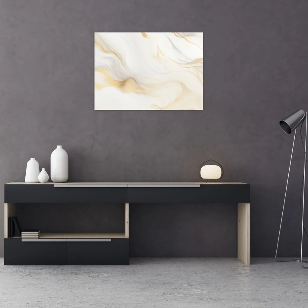 Tablou pe sticlă - Abstracție cu decor (70x50 cm)
