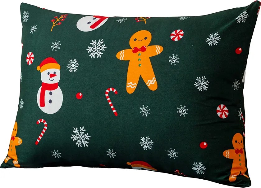 Fata de perna din bumbac OM DE ZAPADA SI TURTA DULCE 50x70 cm, verde
