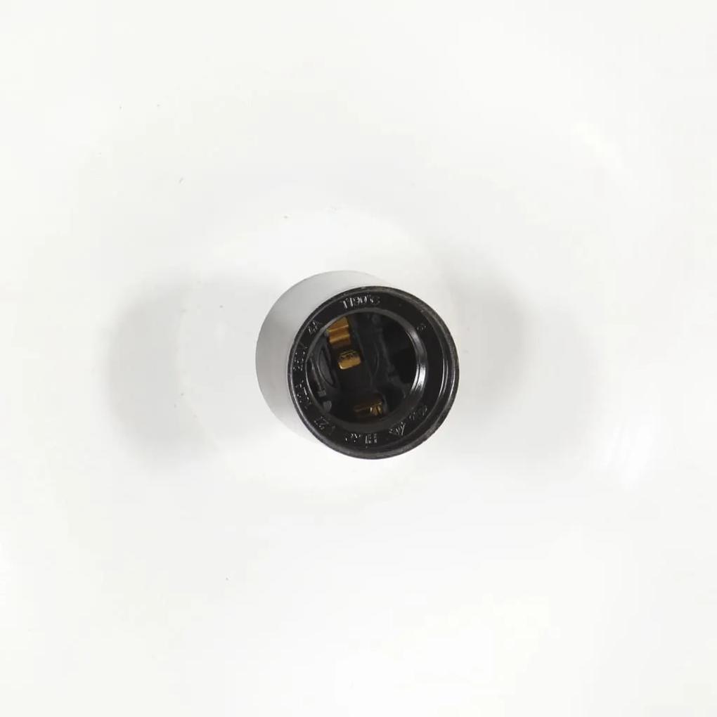 Lampa suspendata industriala negru, 26 cm, lemn masivfier, E27 1, 26 cm, Negru, Negru