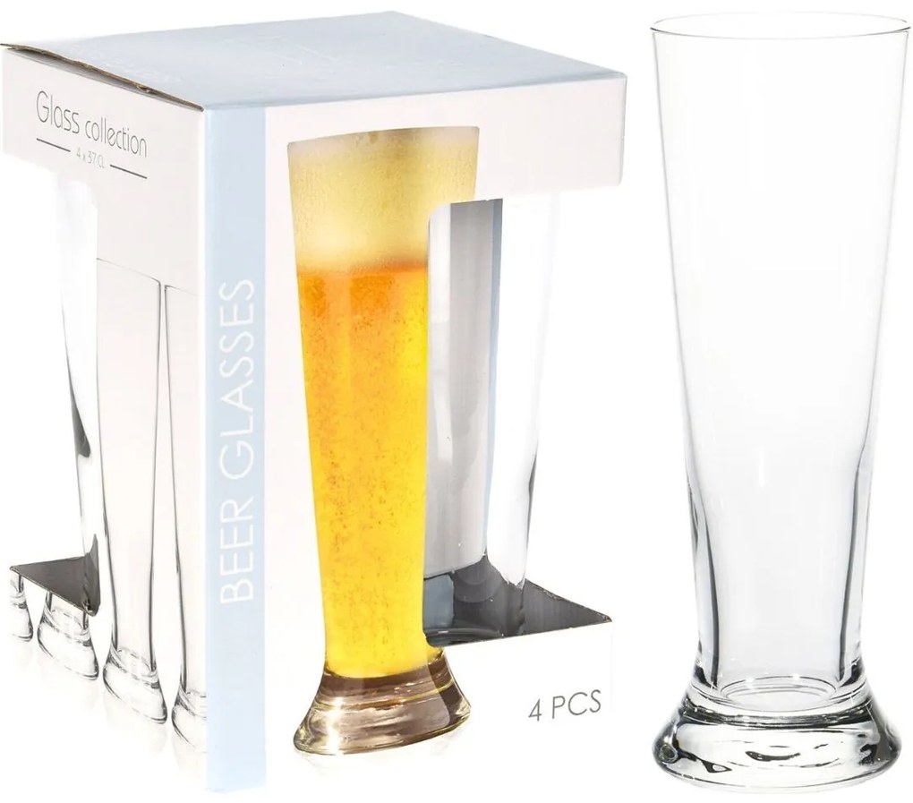 Set 4 pahare pentru bere 370 ml