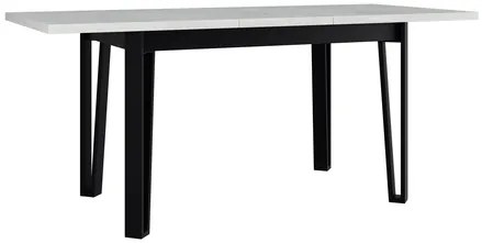 Masă sufragerie extensibilă Elarna 80 x 140 180 III (Alb + Negru) (pentru 4-8 persoane). 1105375