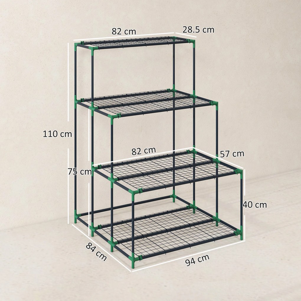 Outsunny Raft pentru plante, suport pentru flori, suport pentru grădină | Aosom Romania