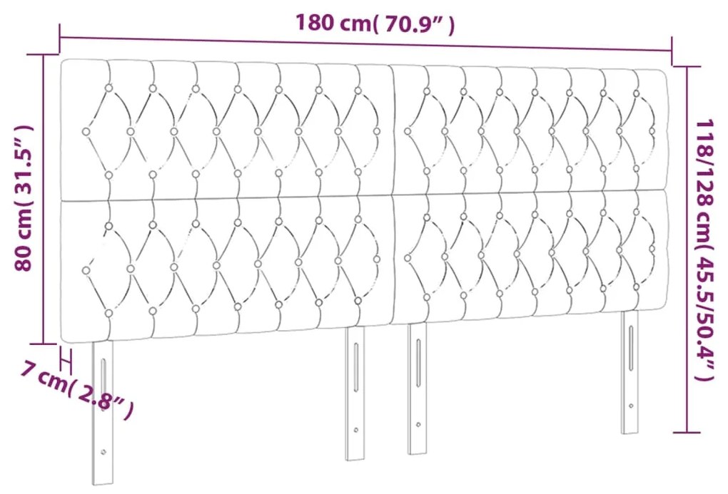 Tablie de pat cu LED, gri deschis, 180x7x118 128 cm, textil 1, Gri deschis, 180 x 7 x 118 128 cm