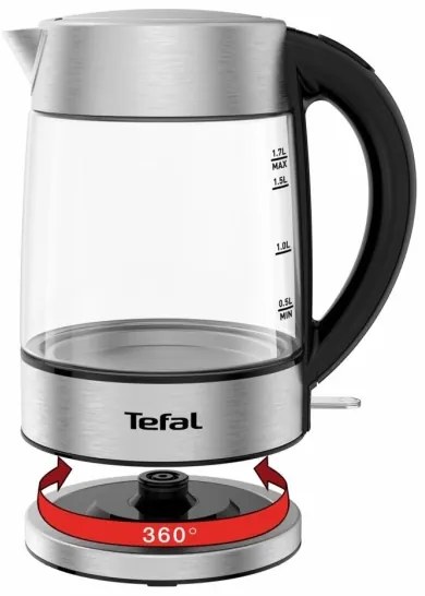 Fierbător de apă GLASS 1,7 l 2200W/230V crom Tefal