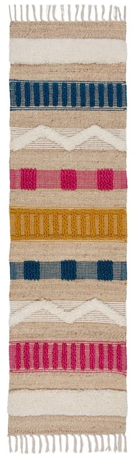 Covor tip traversă în culoare naturală 60x230 cm Medina – Flair Rugs