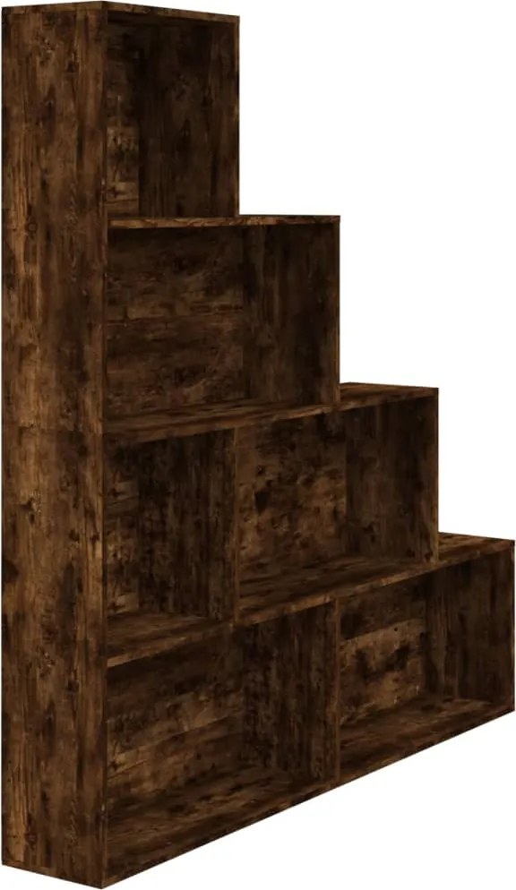 vidaXL Bibliotecă, stejar fumuriu, 155x24x160 cm