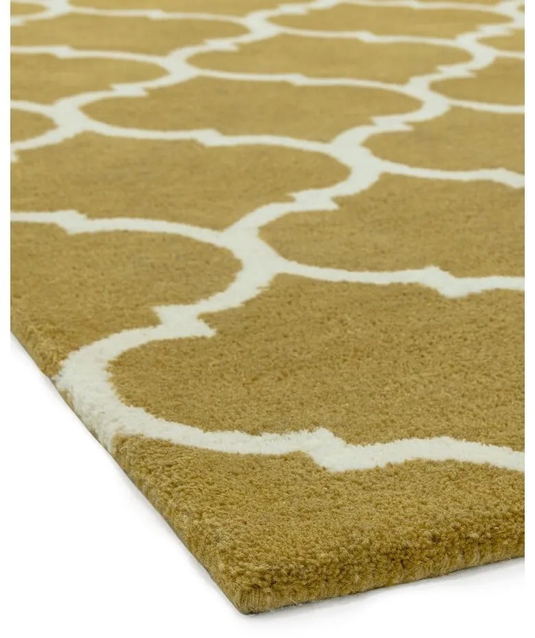 Covor galben ocru handmade din lână 160x230 cm Albany – Asiatic Carpets