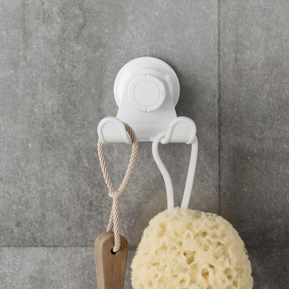 Cârlig alb autoadeziv din plastic reciclat Flex Adhesive – Umbra