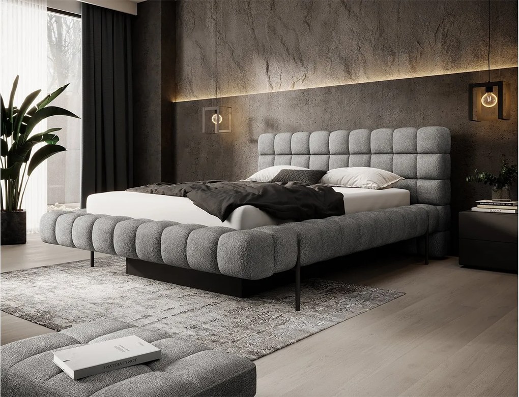 Pat lemn masiv Magentta 140/160/180x200 cm Personalizabil - Touch 100, 180x200