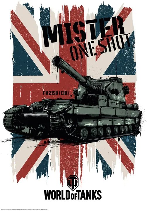 Poster World of Tanks - Mister One Shot - Union Jack