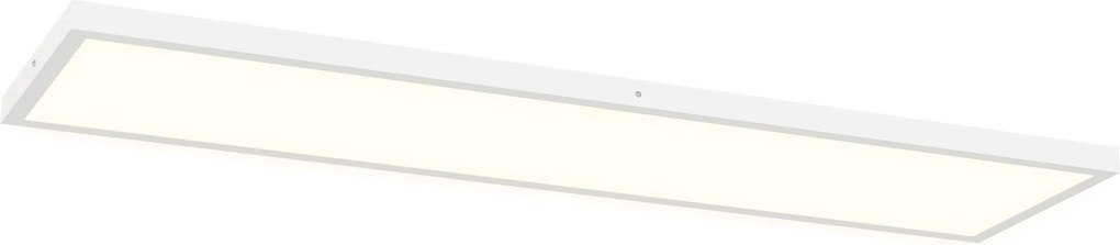 HOMCOM Set de 4 lămpi de tavan cu culoare reglabilă, comutator DIP și de perete 3000K/4000K/6000K 120x30x3,7 cm Alb | Aosom Romania