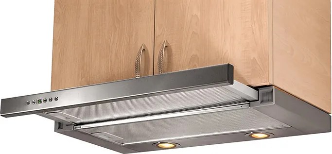 Hota KUGERR A100 - 60cm, Putere Absorbtie 624 mc/h, Inox - Aspirator, Decorativa, Puternica, Silentioasa, Telescopica, Incorporabila, de Perete