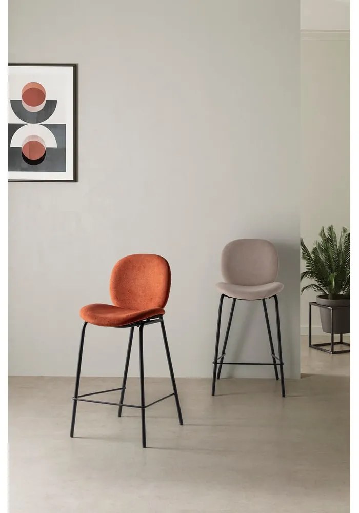 Scaune de bar bej 2 buc. (înălțime șezut 65 cm) Cori – Marckeric