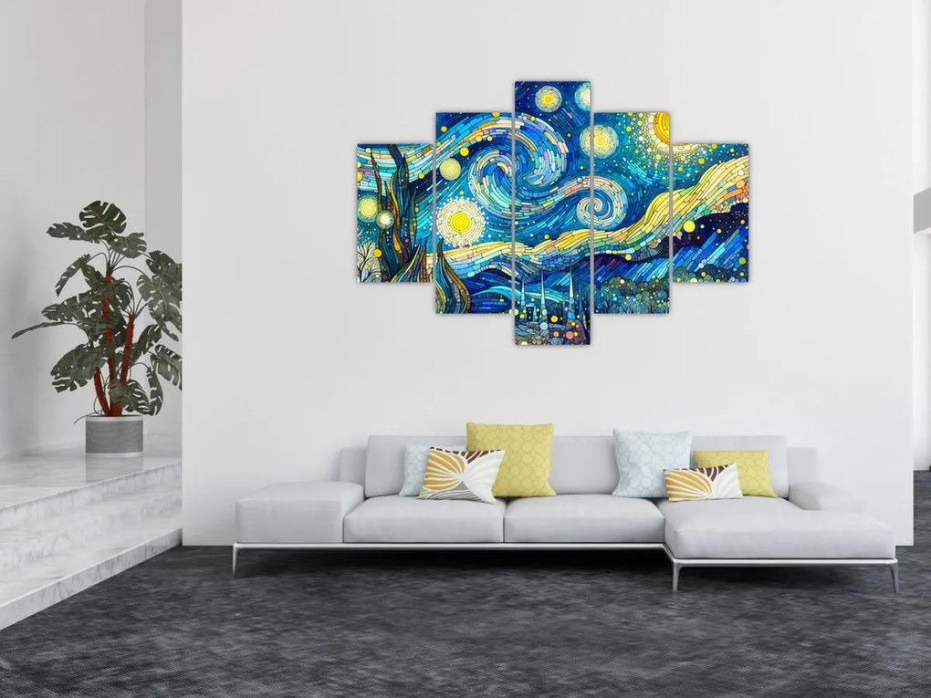 Tablou – Mozaic al nopții înstelate (150x105 cm)