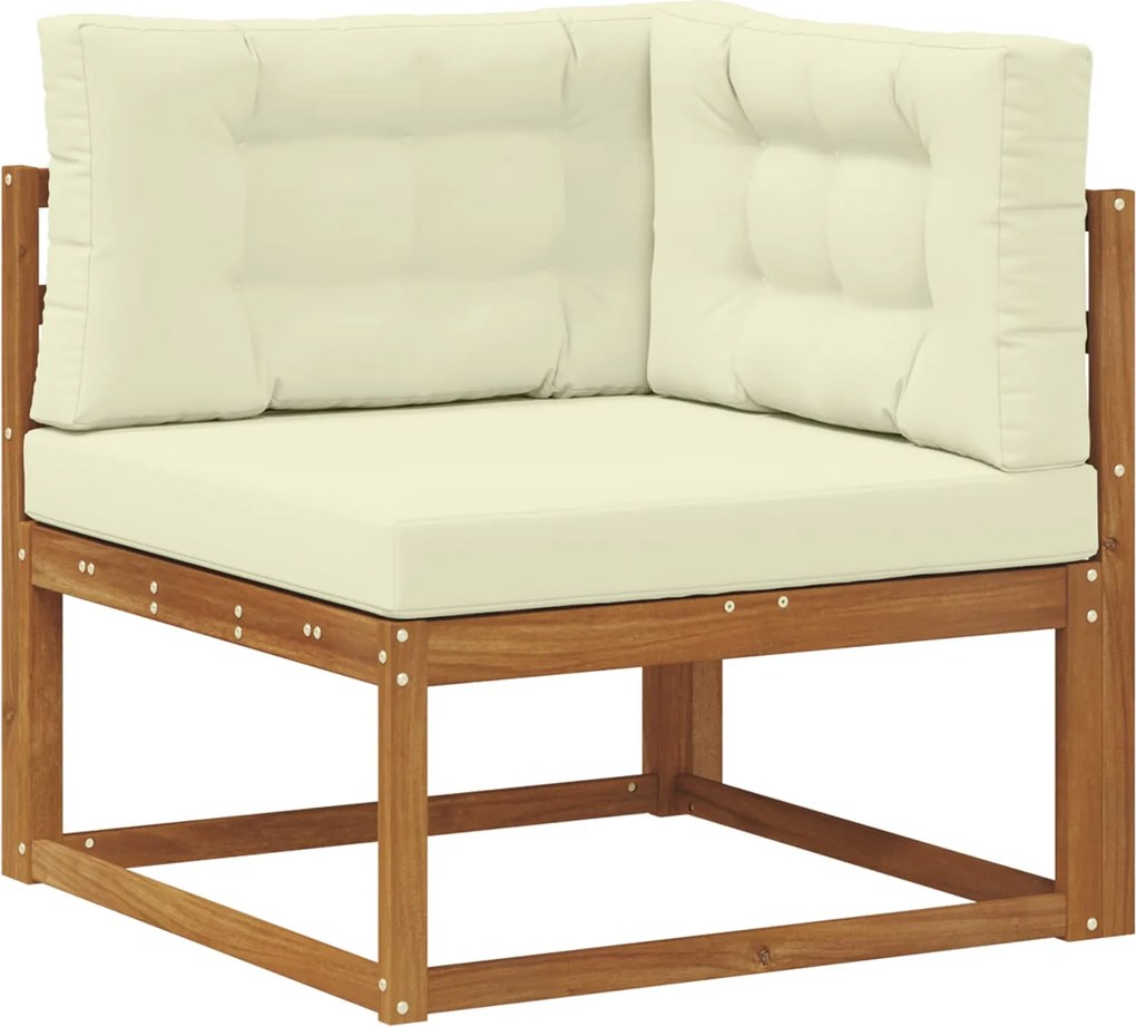 vidaXL Canapea de colț pentru exterior Lemn Solid de Acacia natural