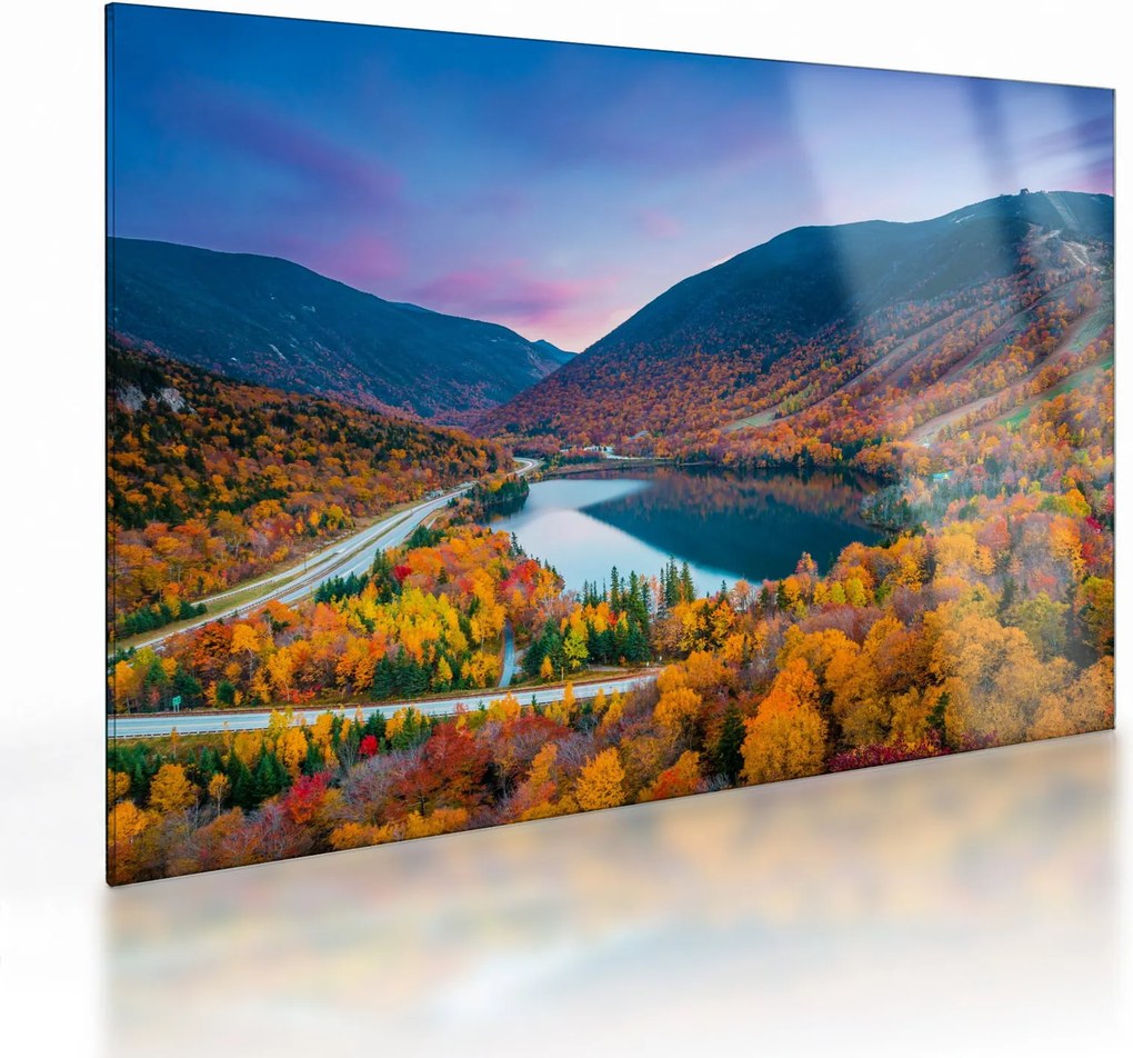 Tablou pe sticlă - White Mountain, New Hampshire, USA (70x50 cm)
